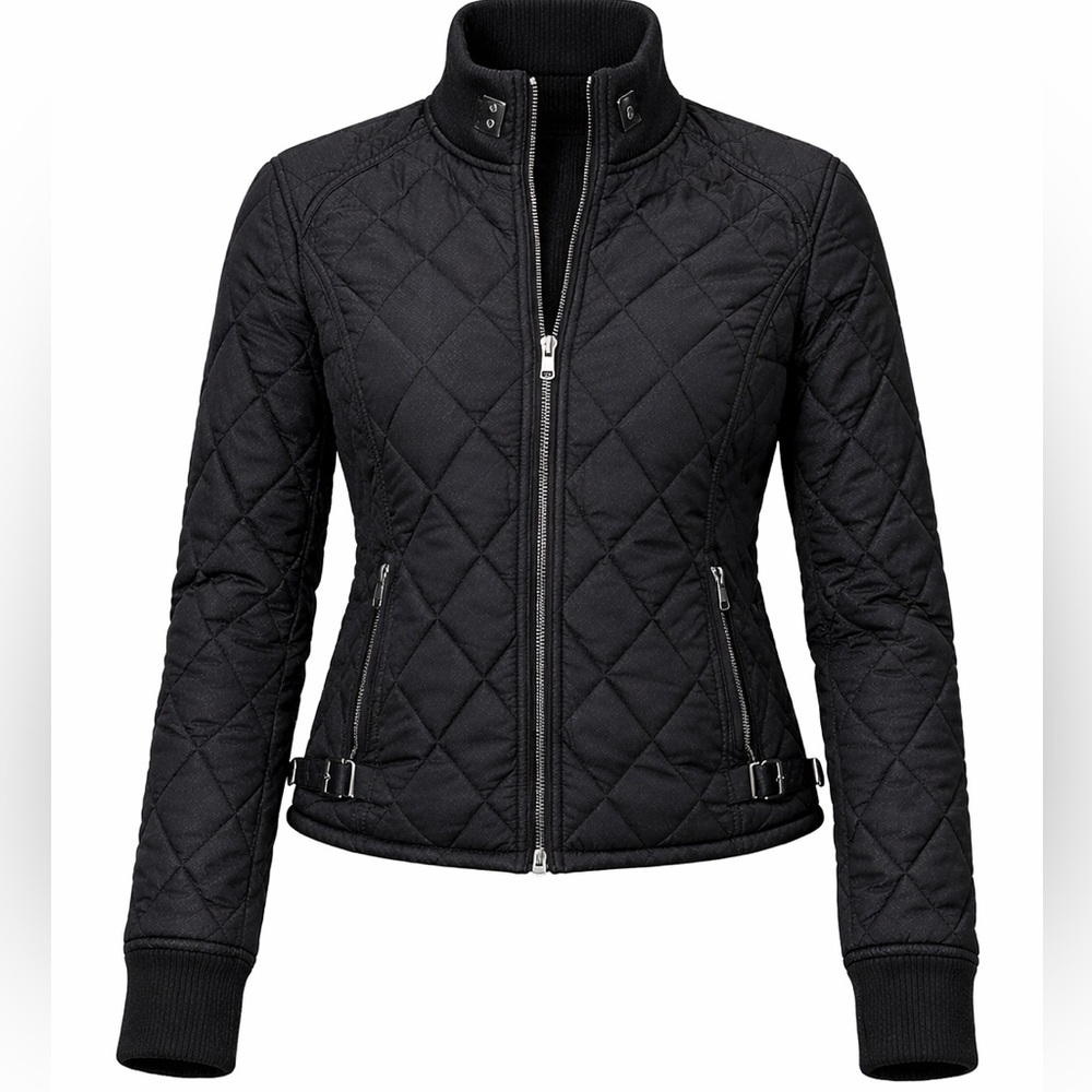 Schott NYC Quilted Moto Jacket Black Size S